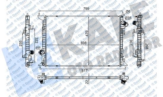 16-3581B Su Radyatoru Brazing Renault Kadjar 2018- / Nissan Qashqai 2018- / 1.5 D